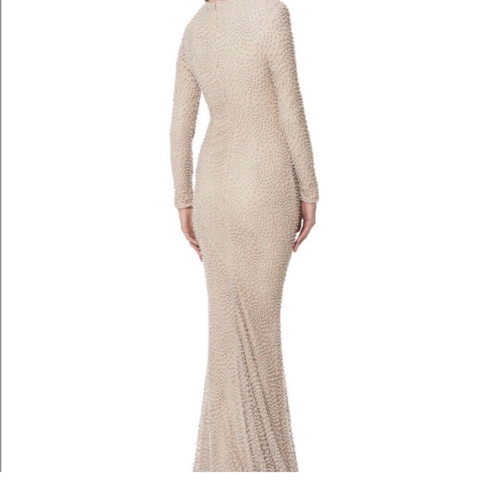 Elegant Cream Evening Gown